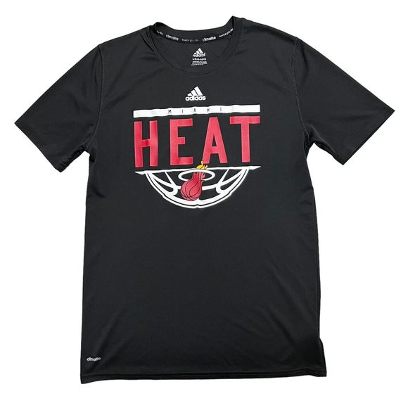 Miami Heat Official NBA Adidas Youth Kids Large 14-16 Athletic T-Shirt - Picture 1 of 6